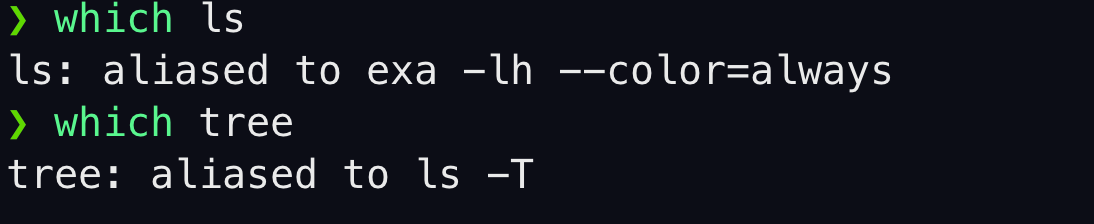 ls和tree都被我alias了