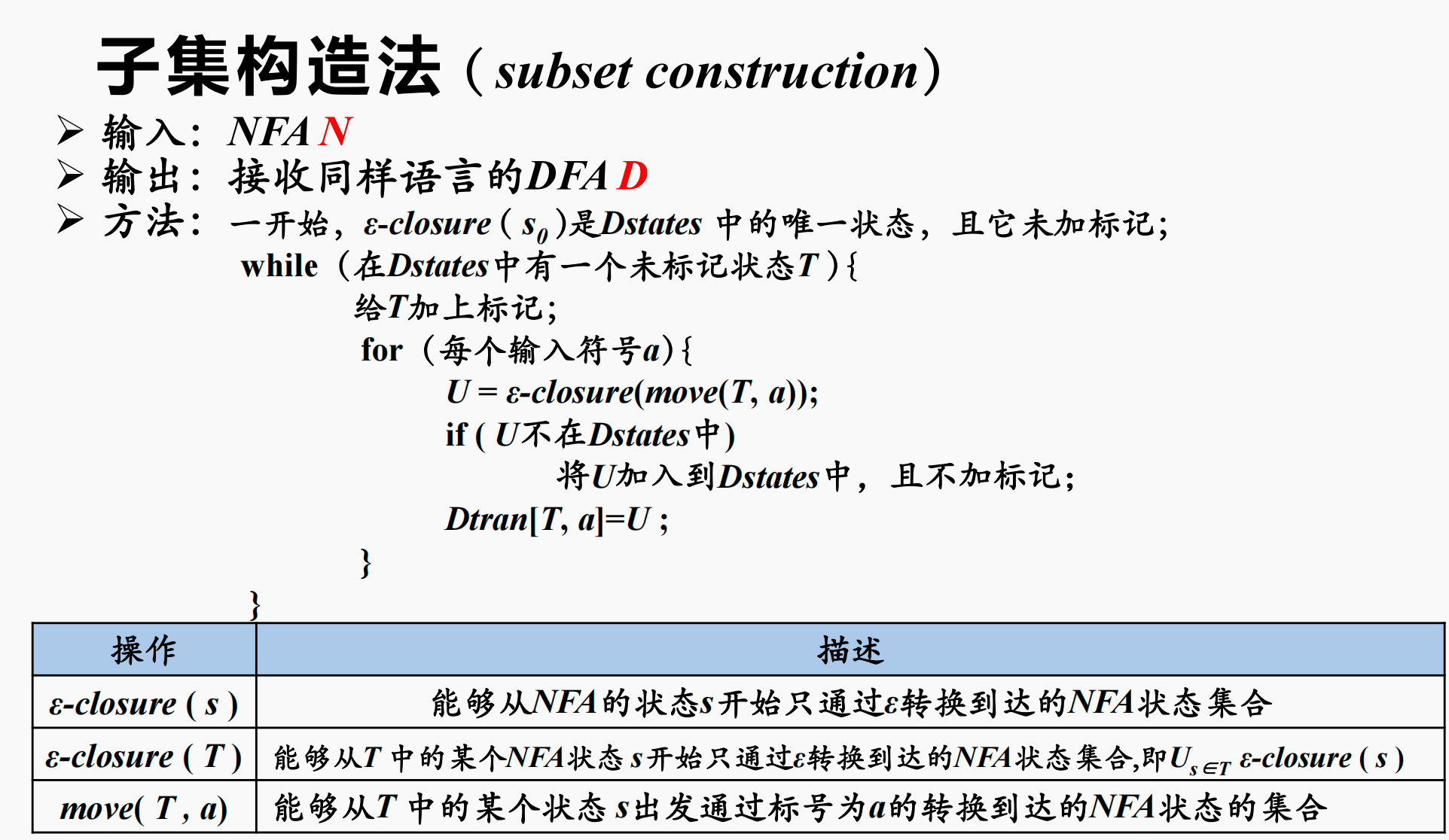 子集构造法