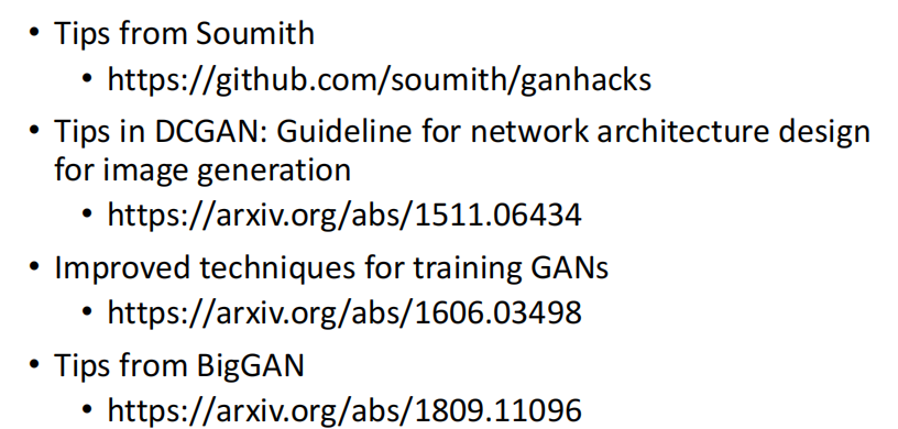更多Train GAN的技巧